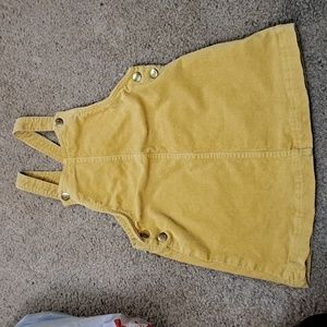 Tahari mustard yellow corduroy jumper skirt
